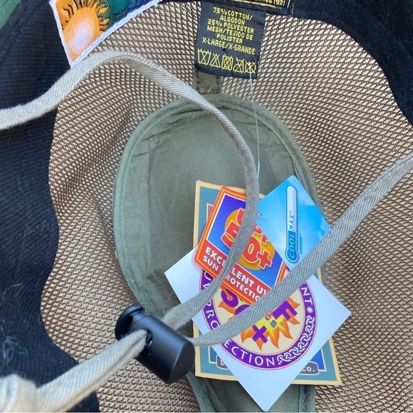 Men's NWT DPC Green Solarweave Mesh Hat XL String Safari UPF50 Beach Hiking Sun - Picture 5 of 12